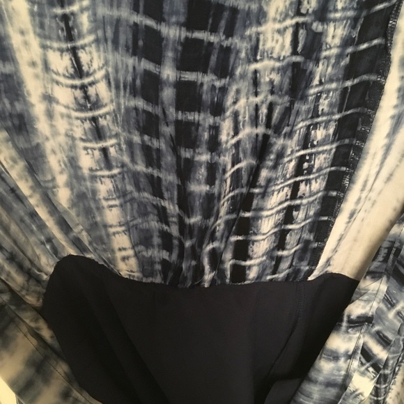 Romeo & Juliet large blue multi colored Couture Long Sleeve Dress open f… - Picture 5 of 10